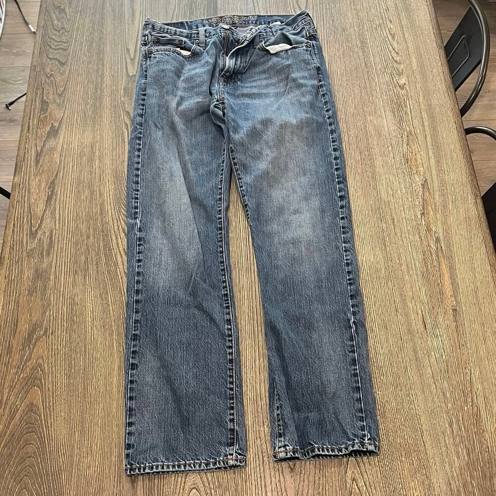 American Eagle Outfitters Mens Original Straight Leg Jeans Denim Blue Size 32x34